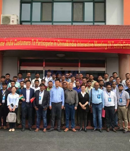 中印紡織交流（一） 牛了！30余家印度紡企中國(guó)考察，海佳把展會(huì)開到工廠里！